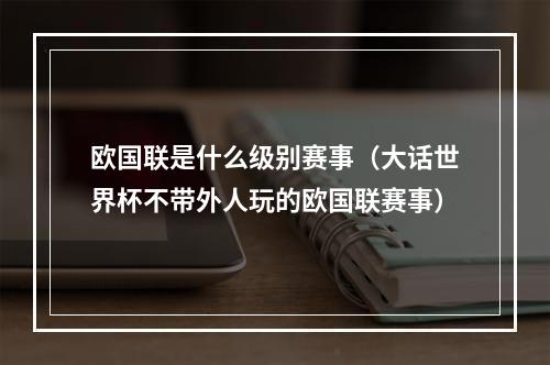 欧国联是什么级别赛事（大话世界杯不带外人玩的欧国联赛事）