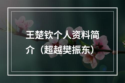 王楚钦个人资料简介（超越樊振东）