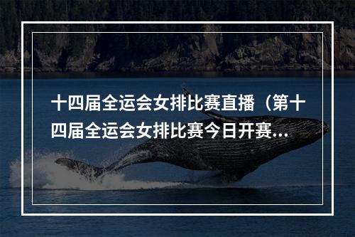 十四届全运会女排比赛直播（第十四届全运会女排比赛今日开赛）