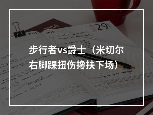 步行者vs爵士（米切尔右脚踝扭伤搀扶下场）