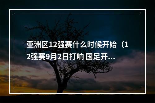 亚洲区12强赛什么时候开始（12强赛9月2日打响 国足开启新征程）