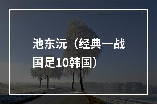 池东沅（经典一战国足10韩国）