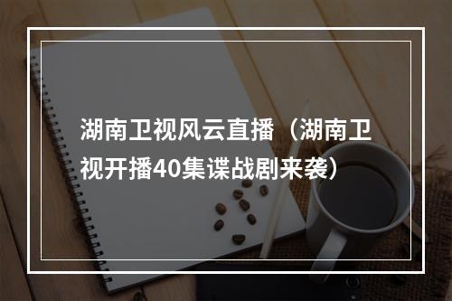 湖南卫视风云直播（湖南卫视开播40集谍战剧来袭）