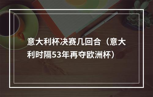 意大利杯决赛几回合（意大利时隔53年再夺欧洲杯）