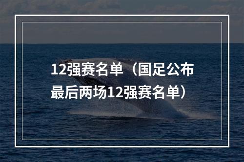 12强赛名单（国足公布最后两场12强赛名单）