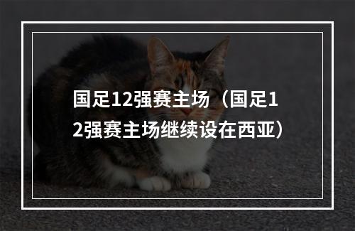 国足12强赛主场（国足12强赛主场继续设在西亚）