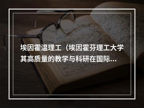 埃因霍温理工（埃因霍芬理工大学其高质量的教学与科研在国际上享有很高知名度）