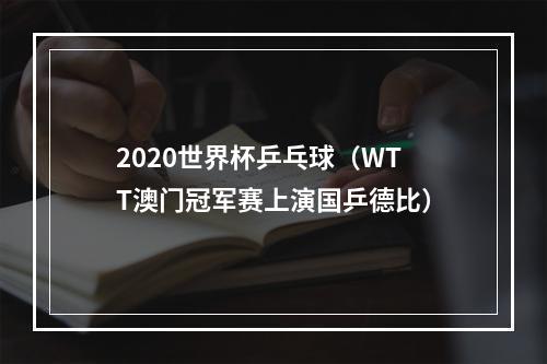 2020世界杯乒乓球（WTT澳门冠军赛上演国乒德比）