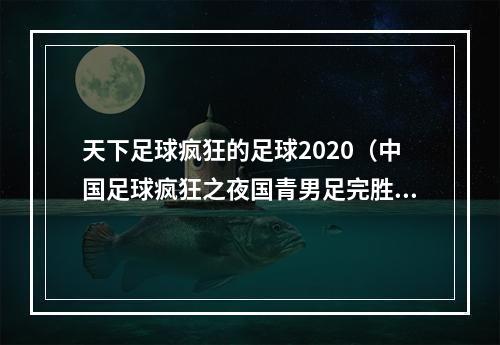 天下足球疯狂的足球2020（中国足球疯狂之夜国青男足完胜沙特振奋人心）