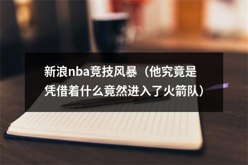 新浪nba竞技风暴（他究竟是凭借着什么竟然进入了火箭队）