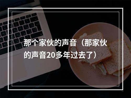 那个家伙的声音（那家伙的声音20多年过去了）