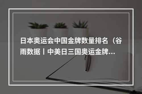 日本奥运会中国金牌数量排名（谷雨数据丨中美日三国奥运金牌榜）