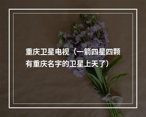 重庆卫星电视（一箭四星四颗有重庆名字的卫星上天了）