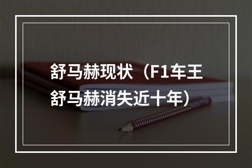 舒马赫现状（F1车王舒马赫消失近十年）