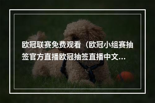 欧冠联赛免费观看（欧冠小组赛抽签官方直播欧冠抽签直播中文视频高清完整观看）