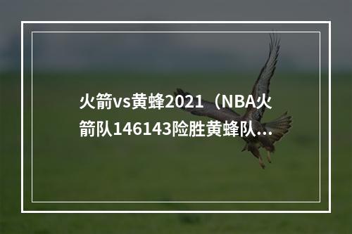 火箭vs黄蜂2021（NBA火箭队146143险胜黄蜂队43记3分球伍德戈登联手55分）