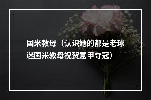 国米教母（认识她的都是老球迷国米教母祝贺意甲夺冠）