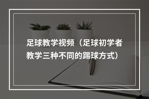 足球教学视频（足球初学者教学三种不同的踢球方式）