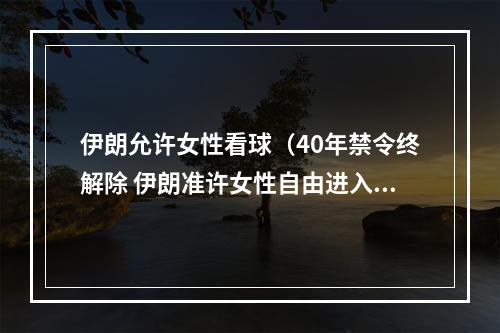 伊朗允许女性看球（40年禁令终解除 伊朗准许女性自由进入足球场观赛）