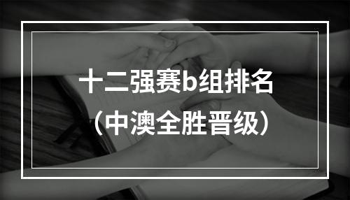 十二强赛b组排名（中澳全胜晋级）