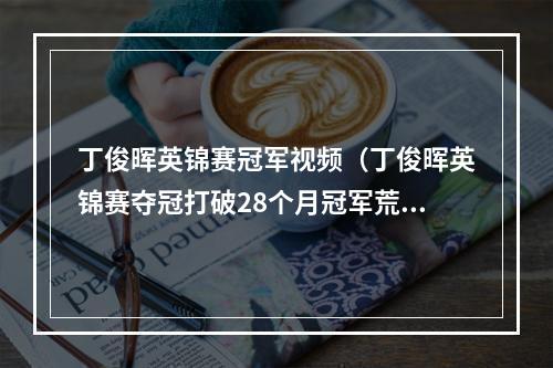 丁俊晖英锦赛冠军视频（丁俊晖英锦赛夺冠打破28个月冠军荒）