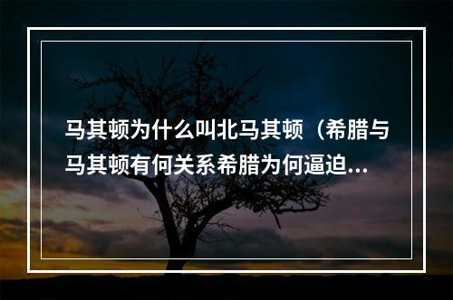 马其顿为什么叫北马其顿（希腊与马其顿有何关系希腊为何逼迫马其顿改名为北马其顿）