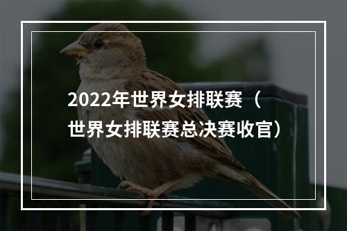 2022年世界女排联赛（世界女排联赛总决赛收官）