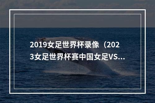 2019女足世界杯录像（2023女足世界杯赛中国女足VS英格兰女足高清中文视频）