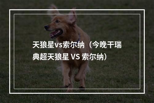 天狼星vs索尔纳（今晚干瑞典超天狼星 VS 索尔纳）