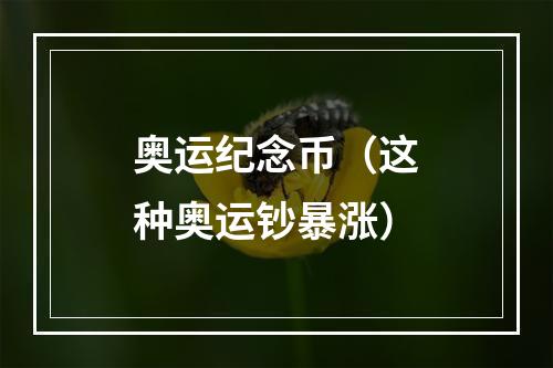 奥运纪念币（这种奥运钞暴涨）