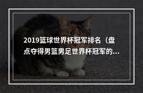 2019篮球世界杯冠军排名（盘点夺得男篮男足世界杯冠军的国家）