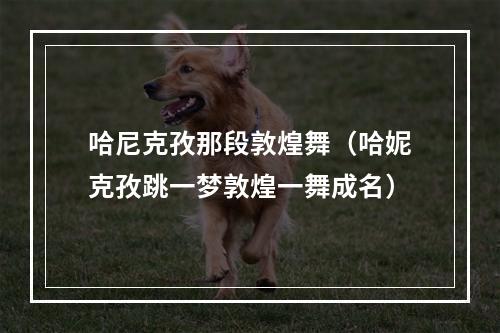 哈尼克孜那段敦煌舞（哈妮克孜跳一梦敦煌一舞成名）