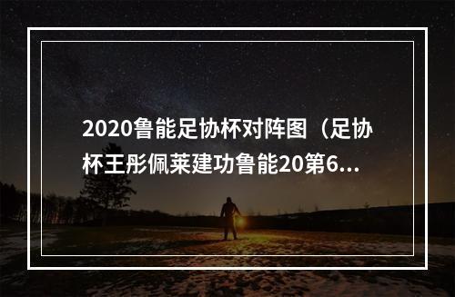 2020鲁能足协杯对阵图（足协杯王彤佩莱建功鲁能20第6次夺冠）