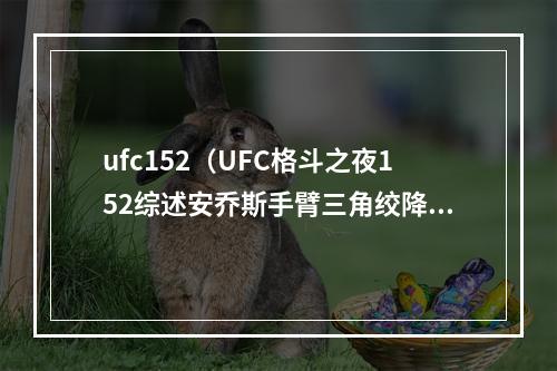 ufc152（UFC格斗之夜152综述安乔斯手臂三角绞降服凯文李）