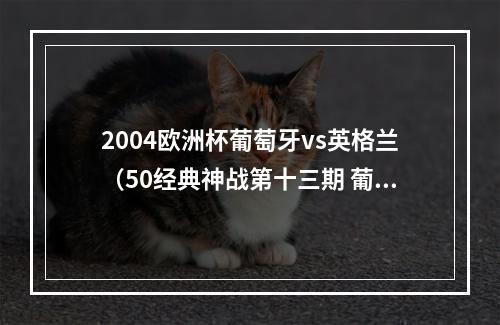 2004欧洲杯葡萄牙vs英格兰（50经典神战第十三期 葡萄牙32英格兰 疯狂葡萄）