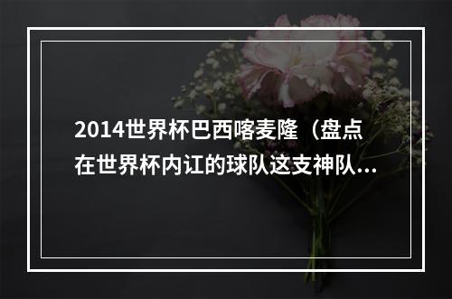 2014世界杯巴西喀麦隆（盘点在世界杯内讧的球队这支神队竟一路吵架一路夺冠）