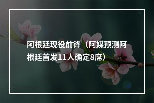 阿根廷现役前锋（阿媒预测阿根廷首发11人确定8席）