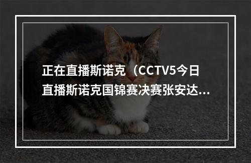 正在直播斯诺克（CCTV5今日直播斯诺克国锦赛决赛张安达vs汤姆福德）