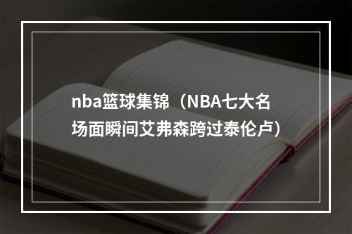 nba篮球集锦（NBA七大名场面瞬间艾弗森跨过泰伦卢）