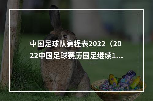 中国足球队赛程表2022（2022中国足球赛历国足继续12强赛）