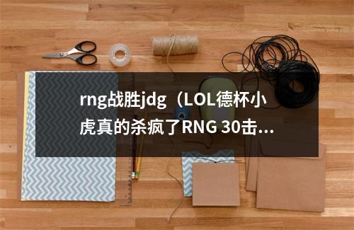 rng战胜jdg（LOL德杯小虎真的杀疯了RNG 30击败JDG）