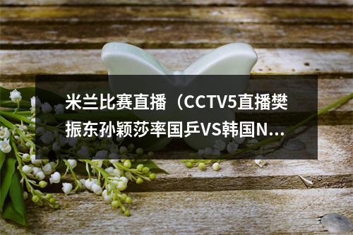 米兰比赛直播（CCTV5直播樊振东孙颖莎率国乒VS韩国NBA）